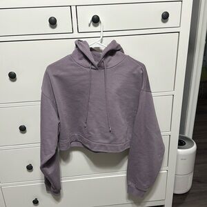 Purple alo cropped hoodie